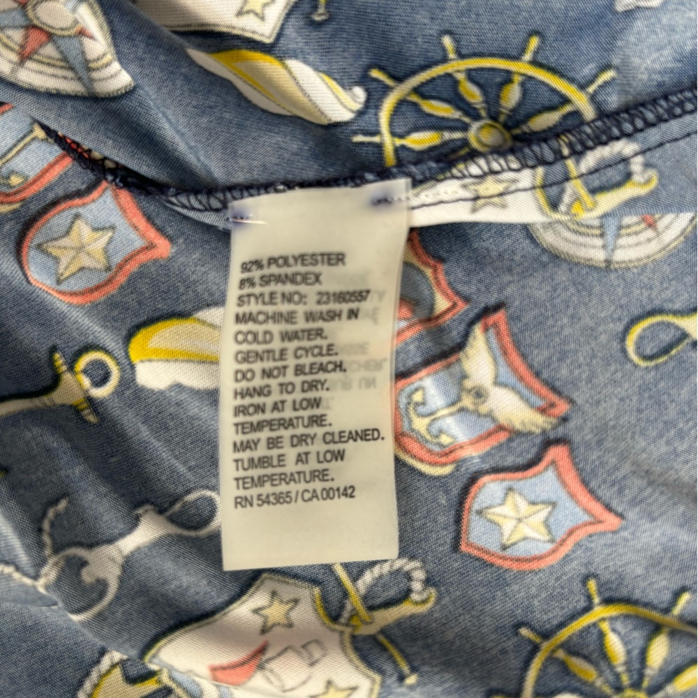 Bianca Nygard Nautical Print Mid Length‎ Summer Dress With Size 16 - Picture 9 of 13